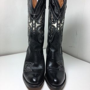 Miss Capesio leather butterfly western boots